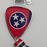 Tennessee Flag Guitar Pick Boot Bola Charm