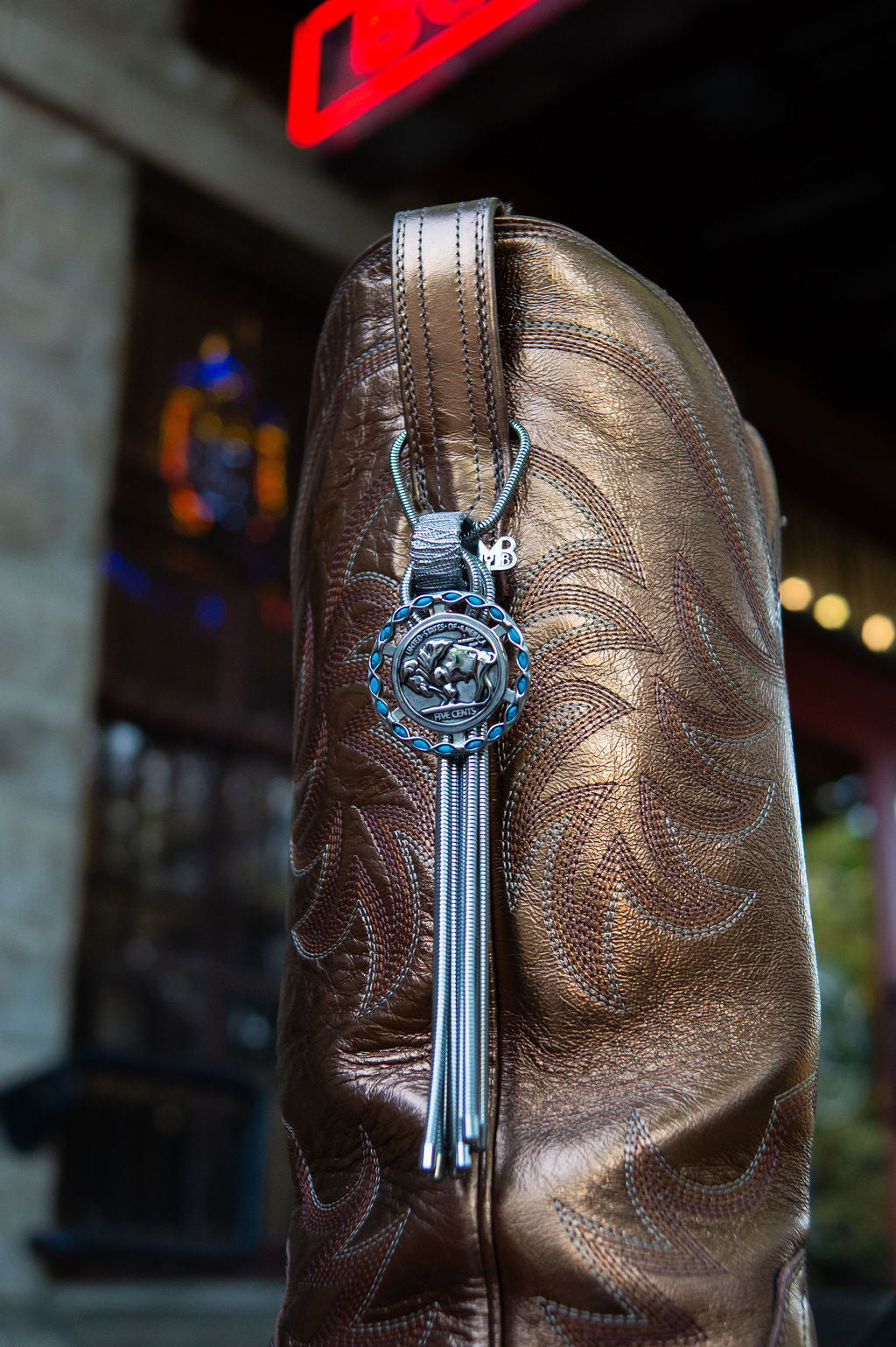 Buffalo Nickel Boot Bola