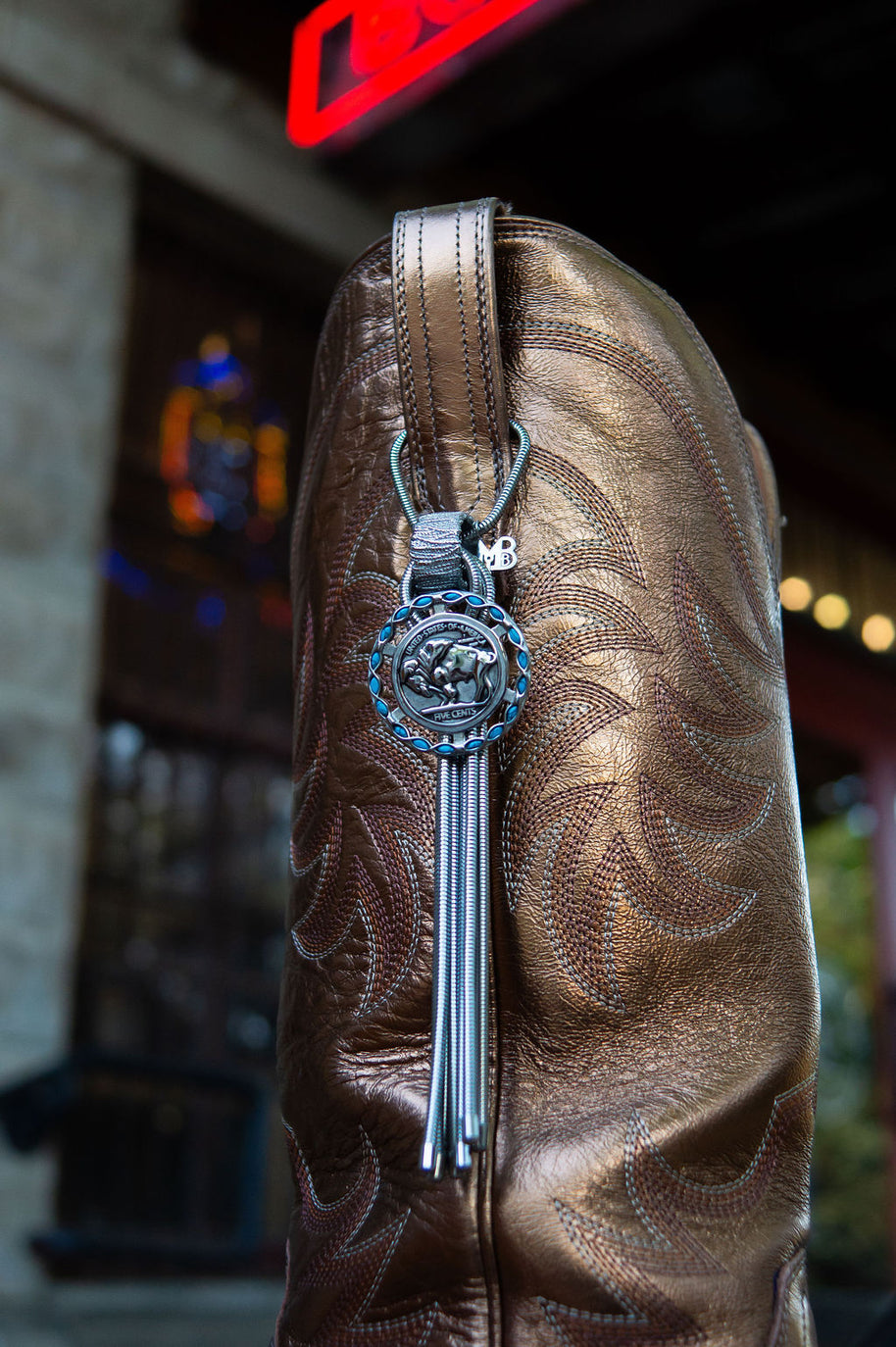 Buffalo Nickel Boot Bola