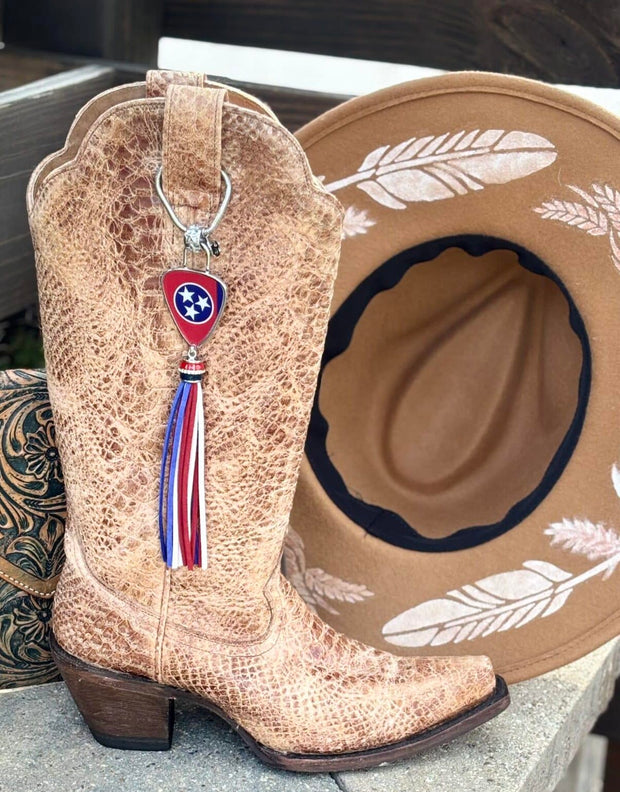 Tennessee Flag Guitar Pick Boot Bola