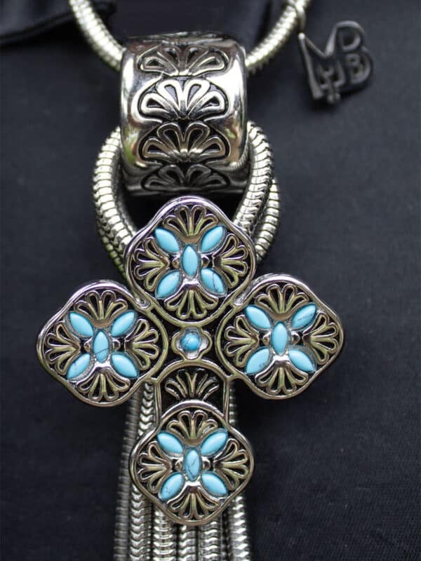 Turquoise Cross Boot Bola